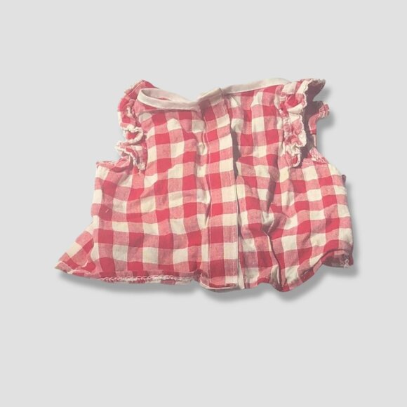Build-A-Bear Hello Kitty Outfit Set Gingham Ruffled Top Denim Skirt Red/White OS - Picture 2 of 10